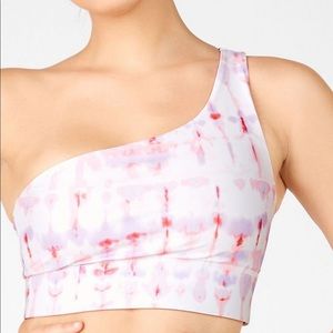 NWT Fabletics one-shoulder reversible sports bra